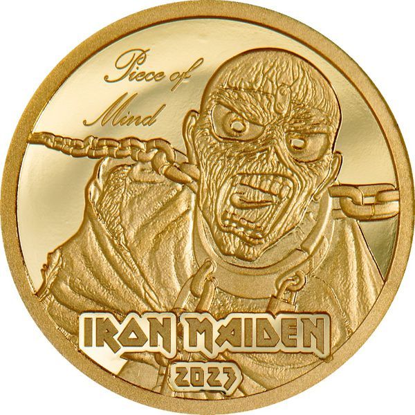 5 Dollars Cook Islands Iron Maiden - Piece of Mind 2023 Gold PP