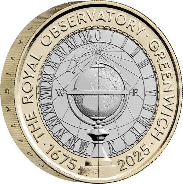 2 Pfund GB 350 Jahre Royal Observatory 2025 CN St Blister