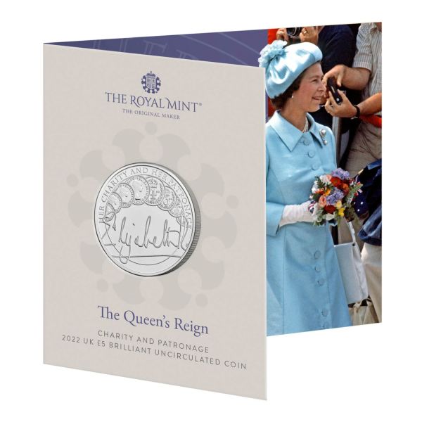 5 Pfund GB Queen´s Reign - Charity and Patronage 2022 CN St