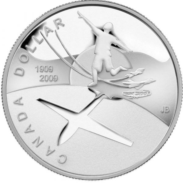 1 Dollar Kanada 100. Jahrestag des Fluges 2009 Silber PP