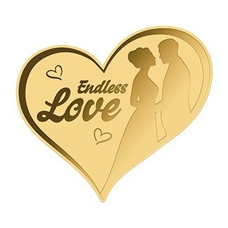 3.000 Francs Tschad Endless Love Shape Gold