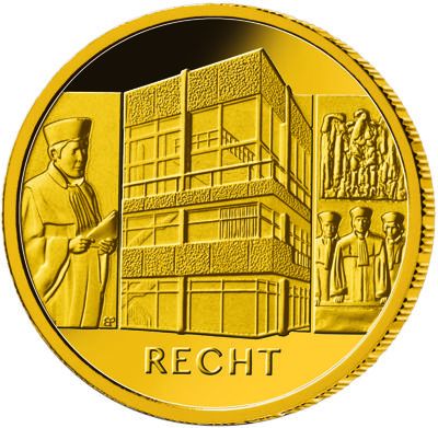 100 Euro DE Säulen der Demokratie - Recht 2021 Gold St -J-