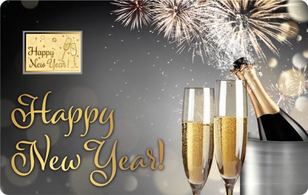 3.000 Francs Tschad Happy New Year Coincard Gold