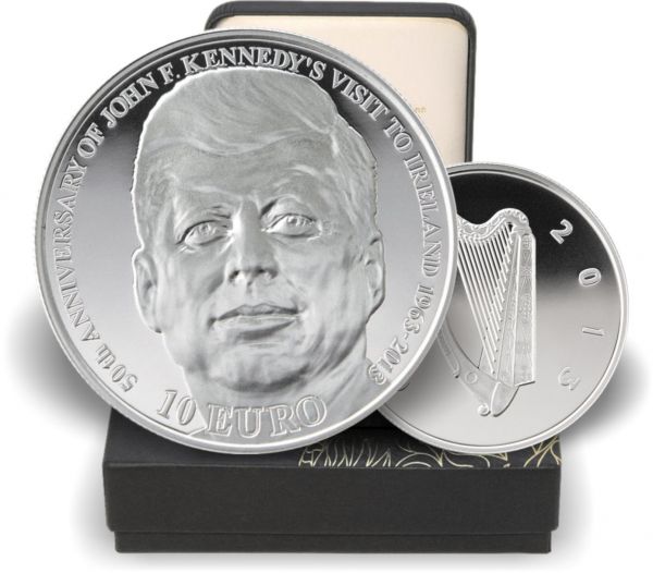 10 € "50 Jahre Irlandbesuch Kennedy" 2013 Silber PP