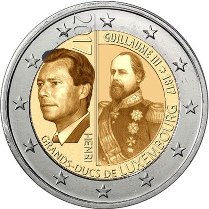 2 € Luxemburg 200. Geb. Großherzog Wilhelm III. 2017 CN bfr