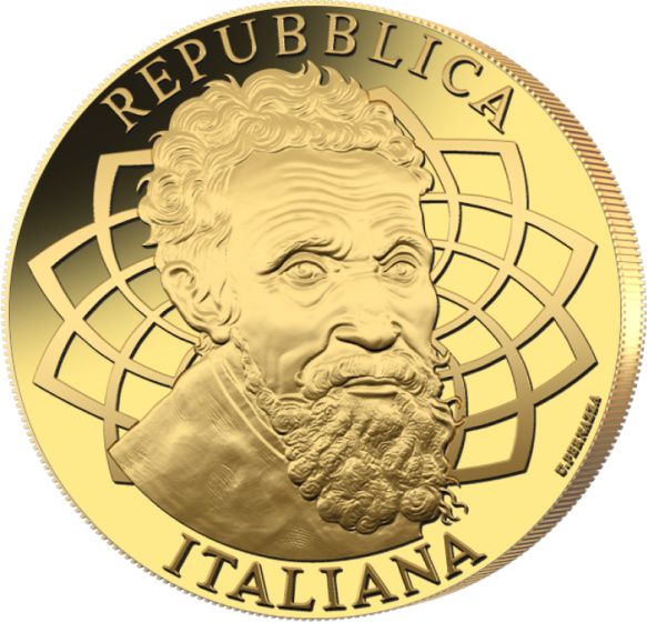 10 Euro Italien 550. Geburtstag Michelangelo 2025 Gold PP