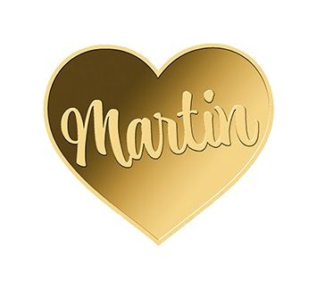 3.000 Francs Tschad Martin Herzform Gold