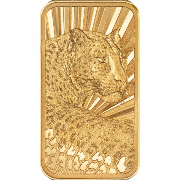 5 Dollars Cook Islands Barre de Luxe - Leopard 2026 Gold PP