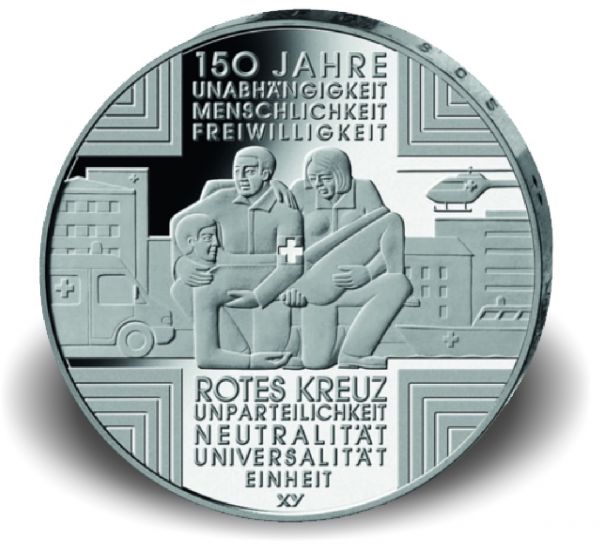 10 € Deutschland "150 J. Rotes Kreuz" 2013 CN -A- St