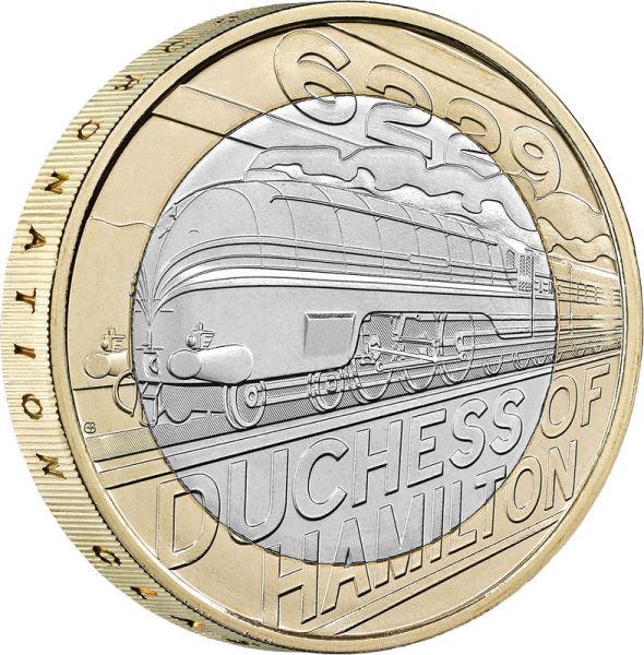 2 Pfund Großbritannien Duchess of Hamilton 2026 CN St