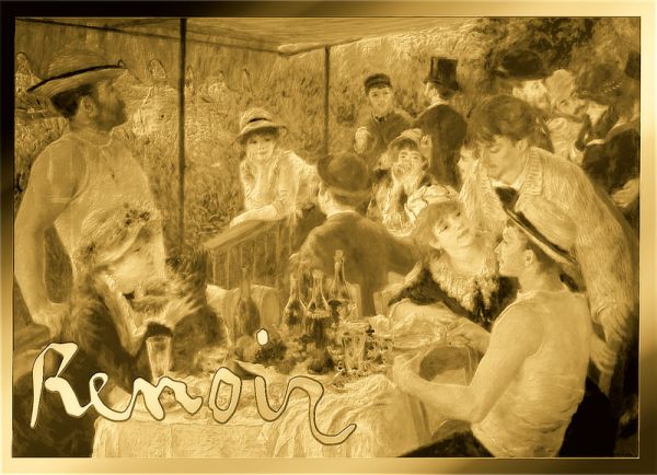 3.000 Francs Tschad Renoir I Das Frühstück der Ruderer CC Gold