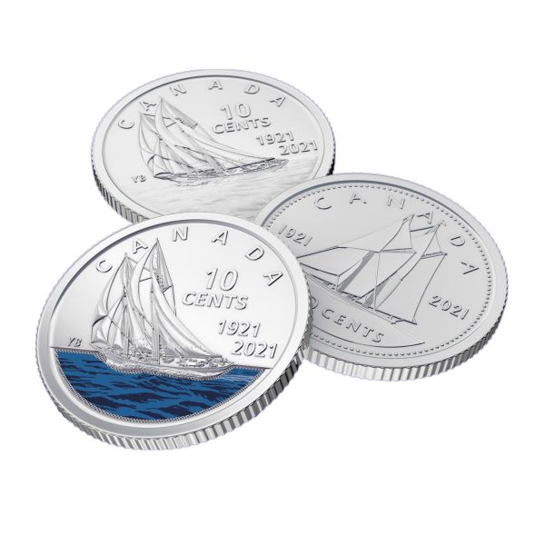 Kanada 100. Jubiläum Bluenose 2021 CuNi St Set