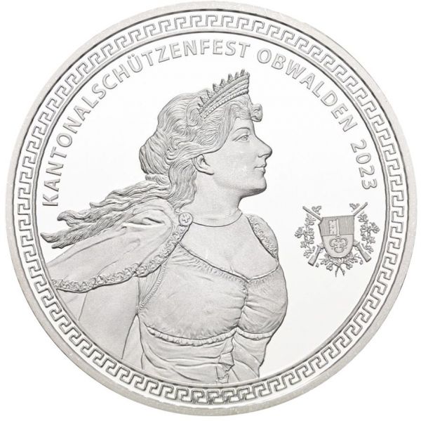 50 CHF Schützentaler Obwalden 2023 Silber PP