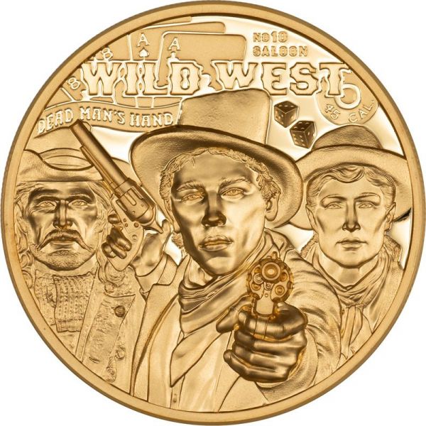 5 Dollars Cook Islands Wild West 2024 Gold PP