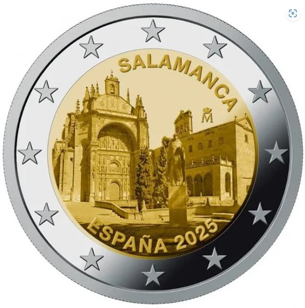 2 Euro Spanien Altstadt von Salamanca 2025 CN bfr