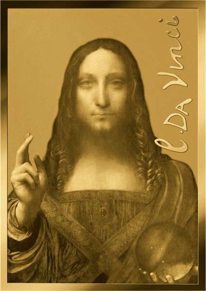 3.000 Francs Tschad Leonardo Da Vinci Salvator Mundi Gold