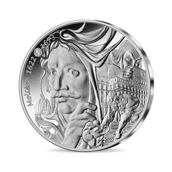 10 Euro Frankreich Moliere - Kunst des Stiftes 2022 Silber PP