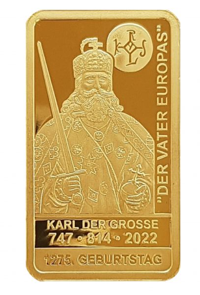 Karl der Große Goldbarren 0,5 g PL