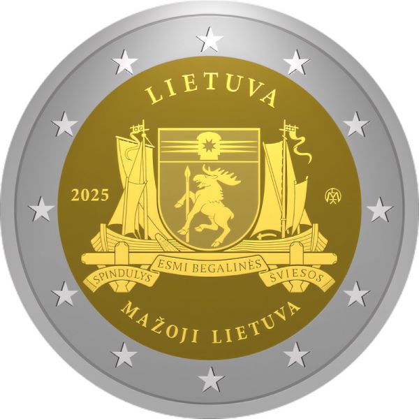 2 Euro Litauen Regionen - Mažoji Lietuva 2025 CN bfr