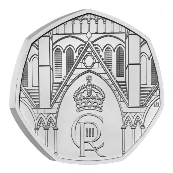50 Pence GB Krönung von King Charles III. 2023 CN St
