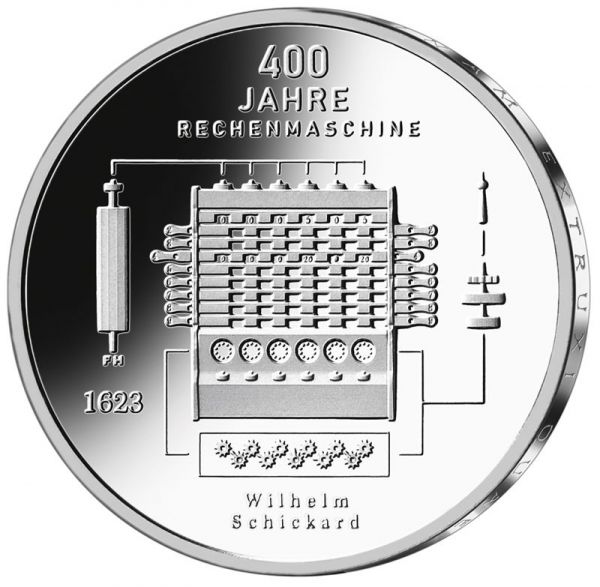 20 Euro DE 400 J. Rechenmaschine 23 Silber St -D-