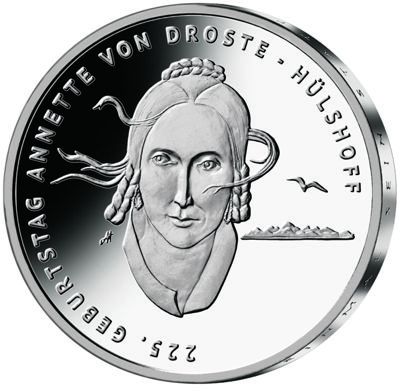 20 Euro DE 225. Gb. Annette v. Droste-Hülshoff 22 Silber PP -G-