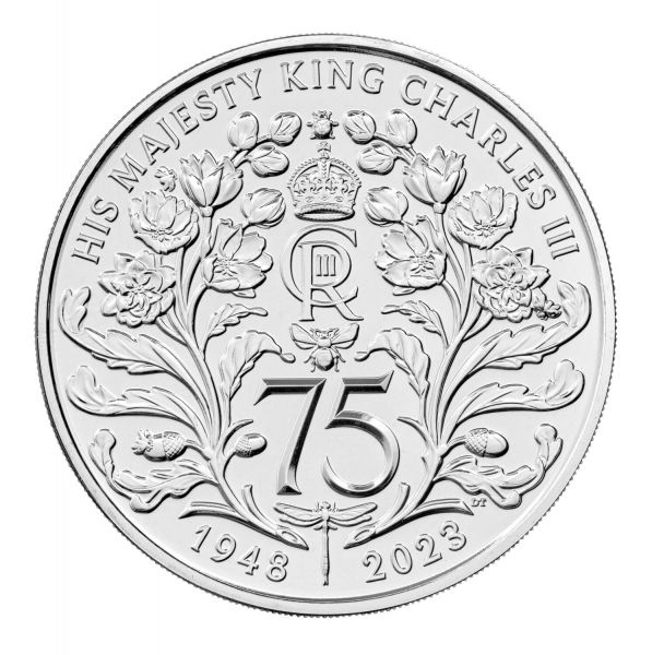 5 Pfund GB King Charles III - 75. Geburtstag 2023 CN St