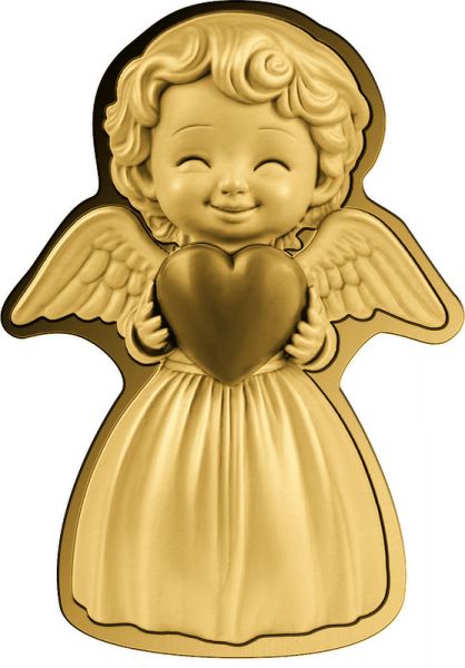 3.000 Francs Tschad Schutzengel Shape Gold