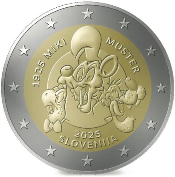 2 Euro Slowenien 10. Geburtstag v. Miki Muster 2025 CuNi bfr