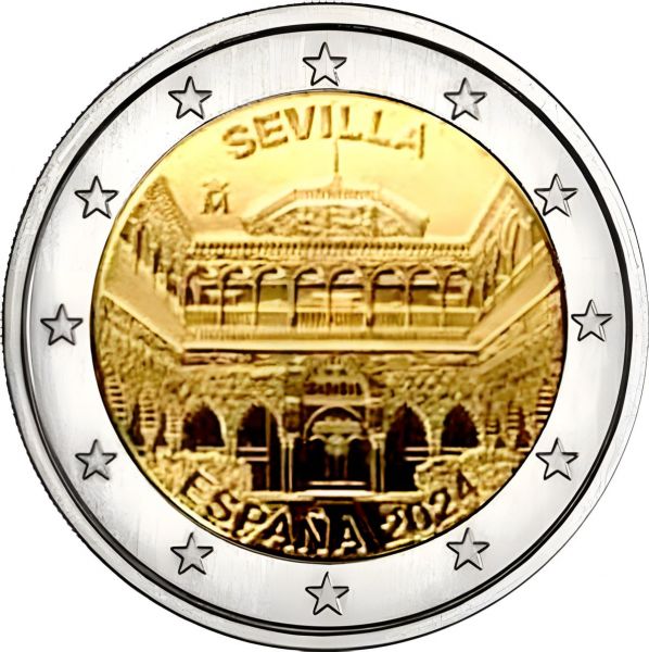2 Euro Spanien UNESCO Kathedrale von Sevilla 2024 CN bfr