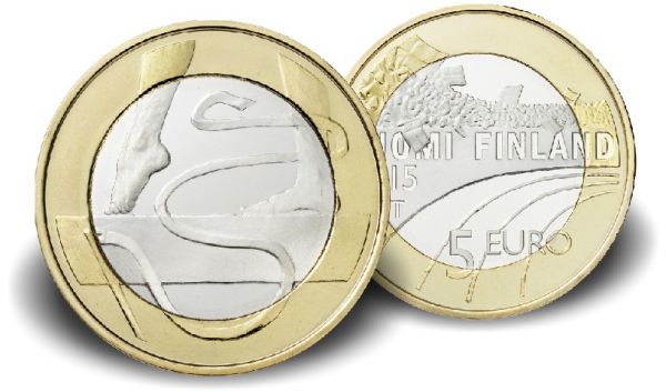 5 € Finnland Sportserie "Gymnastik" 2015 CN St