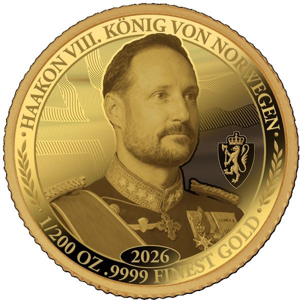 25 Dollars LBR Thronwechsel Norwegen "König Haakon" 2026 Gold