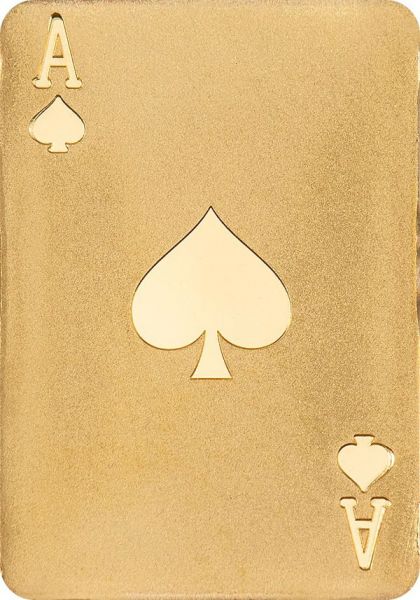 1 Dollar Palau Ace of Spades 2022 Gold SF