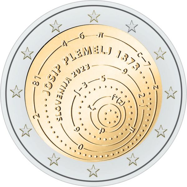 2 Euro Slowenien 150. Geburtstag v. Josip Plemelj 2023 CuNi bfr