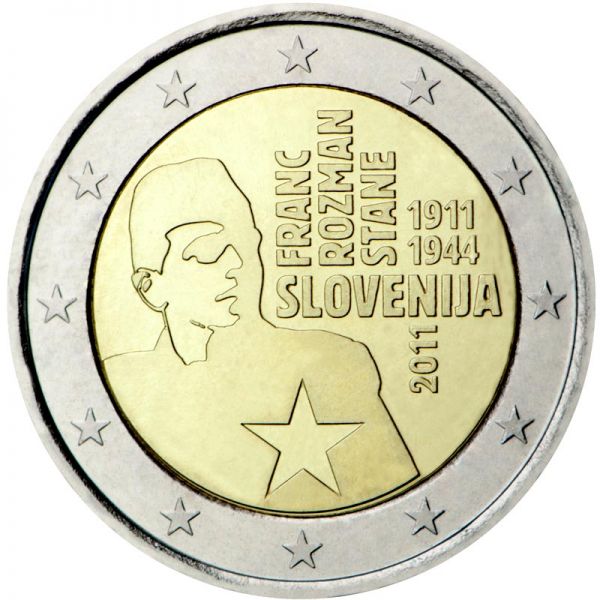 2 € Slowenien "100. Gb. v. Franc Rozman" 2011 CN vz