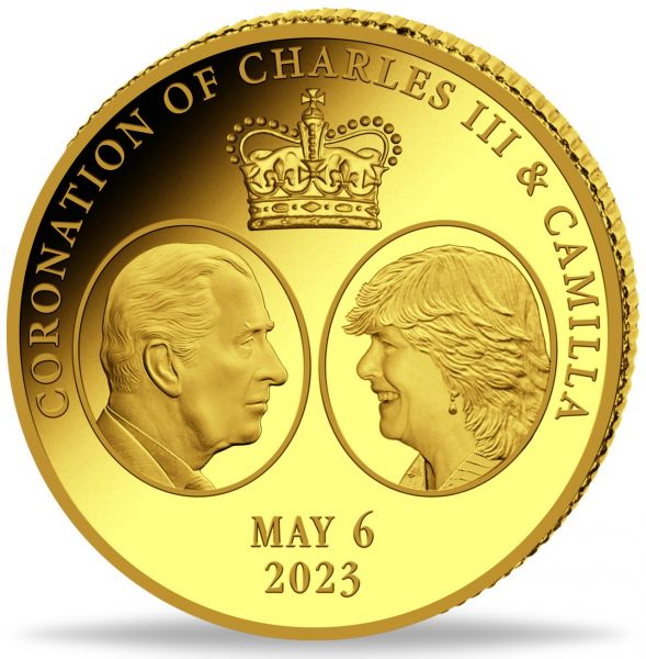 10 CFA Kongo Krönung von Charles III. 2023 Gold PP