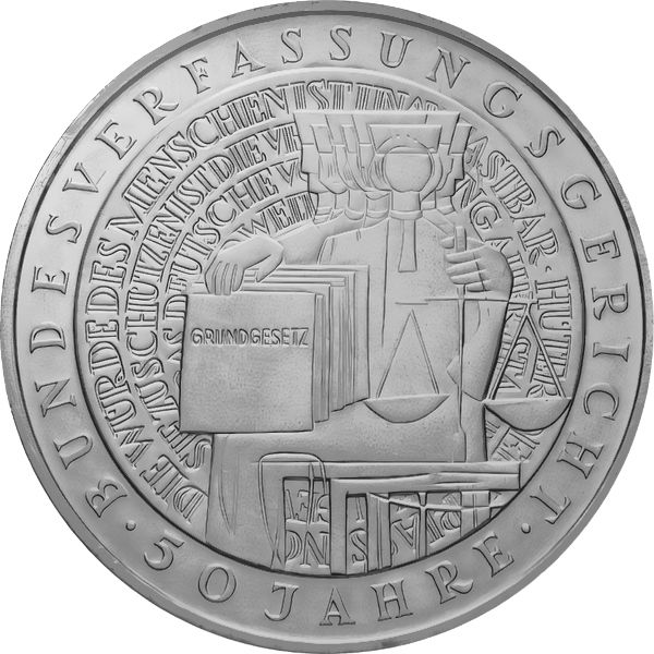 10 DM 50. Jahrestag des Bundesverfassungsgerichts 2001 St Ag