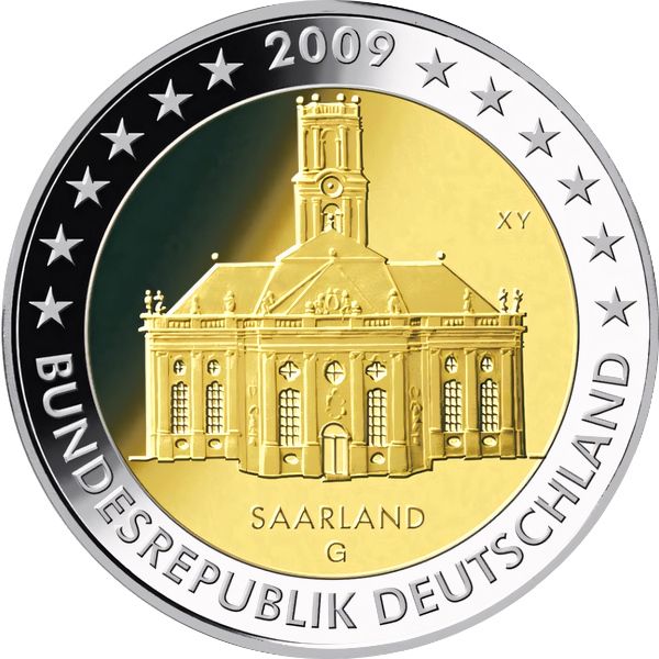 5 x 2 Euro Deutschland "Saarland" 2009 CN vz A-J