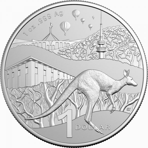 1 Dollar Australien RAM Känguru 2025 Slab Silber St