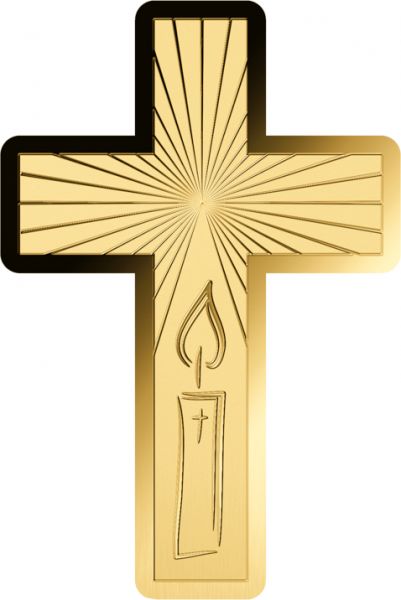 3.000 Francs Tschad Kreuz Shape Gold