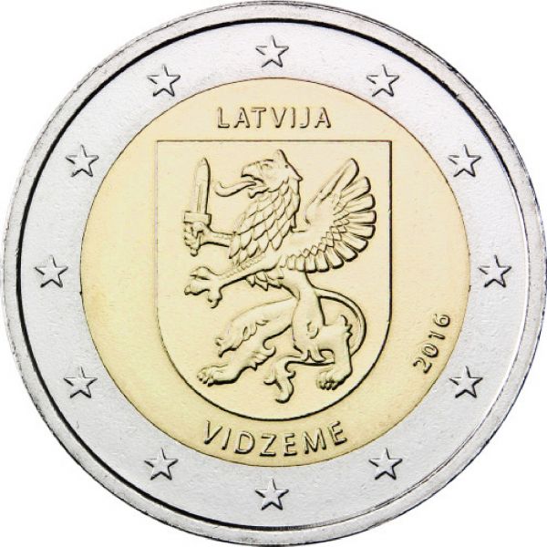 2 Euro Lettland Vidzeme 2016 CN bfr