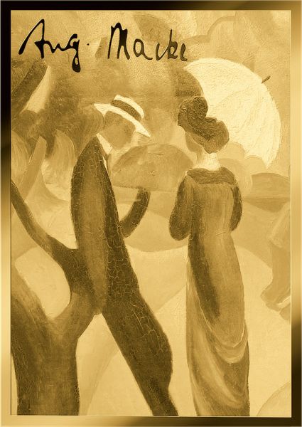 3.000 Francs Tschad August Macke II Promenade Gold