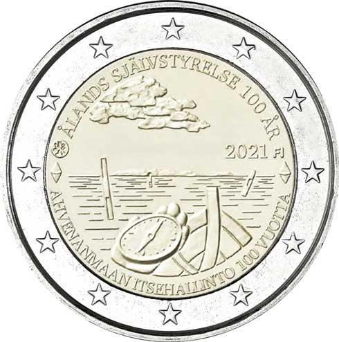 2 Euro Finnland 100 J. Selbstverwaltung Ålandinseln 2021 CN bfr