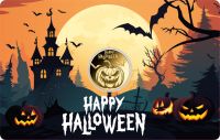 3.000 Francs Tschad Happy Halloween Coincard Gold 3.000 Francs Tschad Happy Halloween Coincard Gold