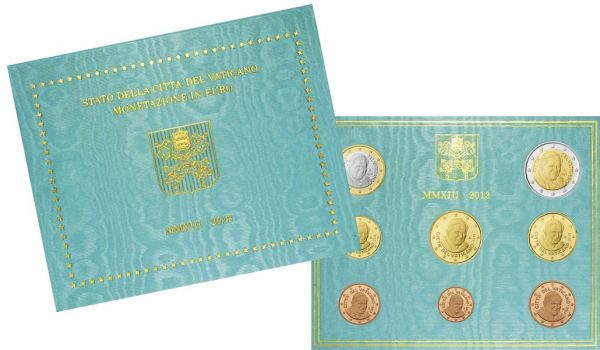 3,88 € Vatikan Papst Benedikt XVI. Jahressatz 2013 CuNi St