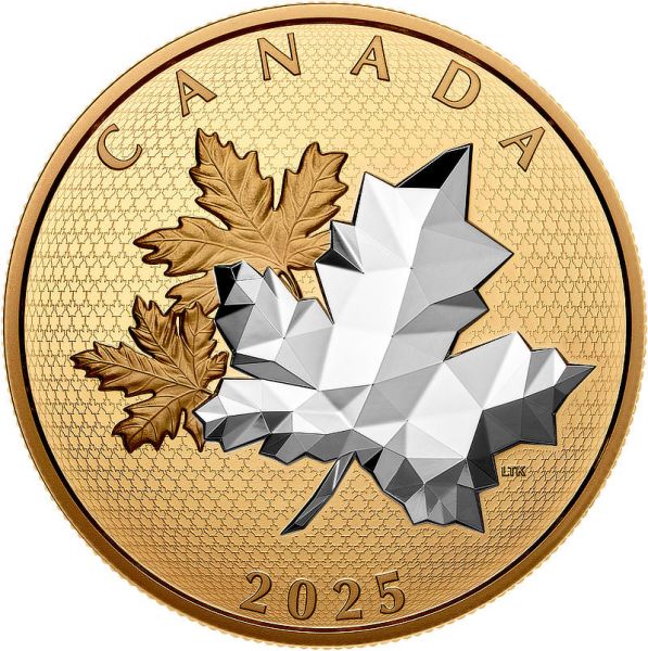 50 Dollar Kanada Maple Leaves in Motion 2025 5oz Silber PP