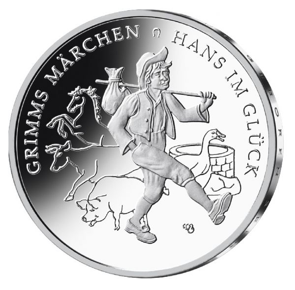 20 Euro DE Hans im Glück - Grimms Märchen 2023 Silber PP -F-