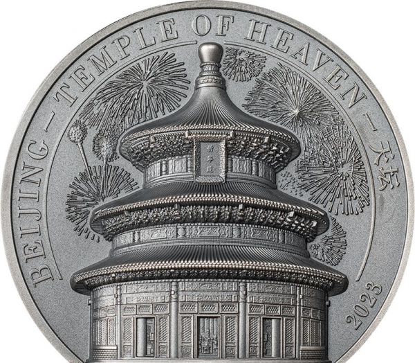 10 Dollars Cook Islands Temple of Heaven 2023 Silber AF 2oz