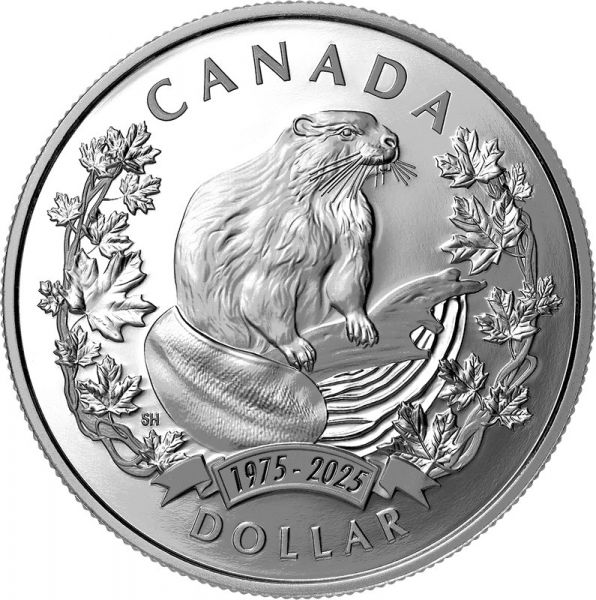 1 Dollar Kanada 50 J. Biber als Symbol SE 2025 Silber PP