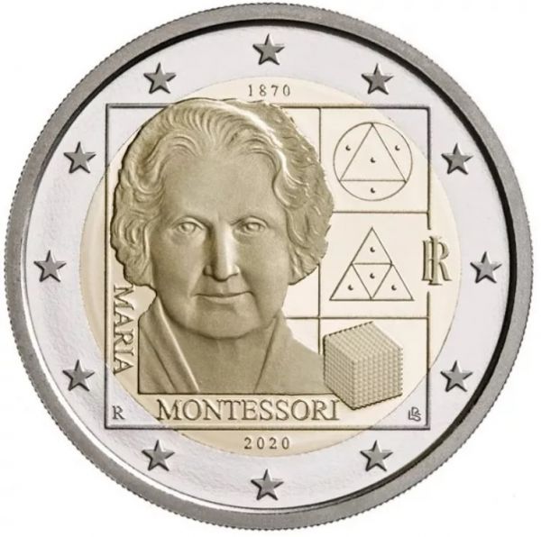 2 Euro Italien 150 Gb. Maria Montessori 2020 CN bfr